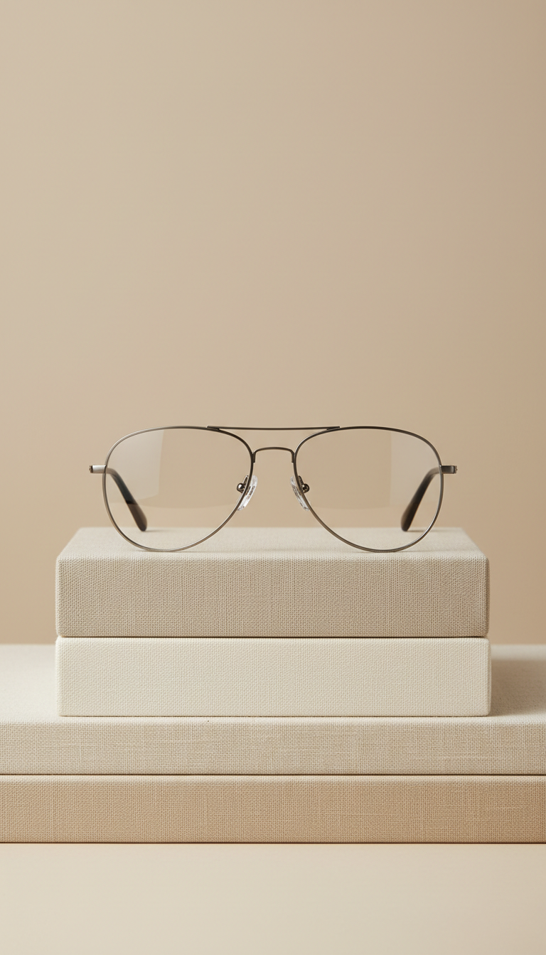Worth Avenue titanium aviator eyewear