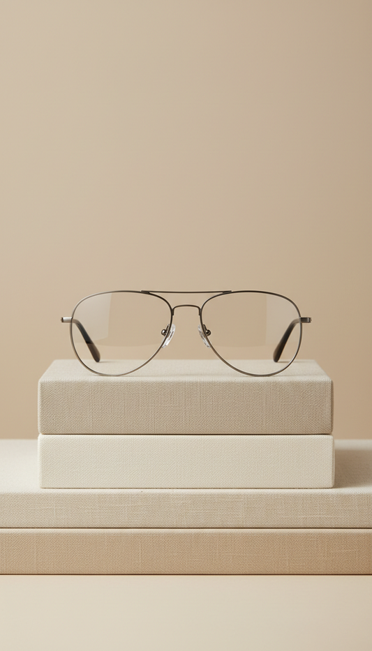 Worth Avenue titanium aviator eyewear